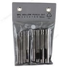 9pc Hollow Hole Punch Leather Belt Gasket Craft Metal Rubber Vinyl Plastic Tool