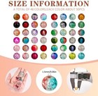 Xseino 2400 Pieces 8mm Crack Glass Beads For Jewelry Making 48 Dazzling Colors R