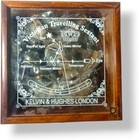 Antique Brass Kelvin   Hughes 1917 London Nautical Sextant With Wooden Box Gift
