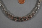Vtg Sterling Silver Heavy Taxco Mexico Geometric Link Chain Necklace 18  - 91g