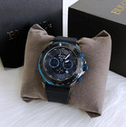 Bulova Marine Star-98b308-men s Black Rubber Strap Quartz Watch Blue Dial 44mm