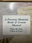 Vintage 1990 Precious Moments Musical Wedding Cake Topper Bride   Groom New