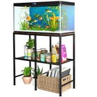 1 Pack Metal Fish Tank Stand 20-29 Gallon Aquarium Reptile Tank Stand Home Black