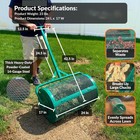 24 Inch Compost And Peat Moss Spreader Roller Metal Lawn Top Dressing Spreader