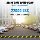 2 Pcs 72   Rubber Speed Bump 2 Channel 22000lbs Load Heavy Duty Speed Hump