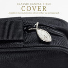   Canvas Bible Case - Black Bible Cover For Men And Women - For Compact  X-large
