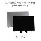 Retina Lcd Screen Display top Cover Repair For Macbook Pro 16  A2485 2780 Gray
