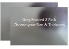 2 Pack Grey Frosted Acrylic Plexiglass Sheets For Signs  Privacy Screen  Diy  