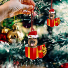 German Shepherd Dog Merry Christmas Ornament  German Shepherd Dog Santa Xmas