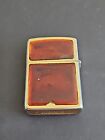 Vintage Zippo Chrome Brown Ultralight Cigarette Lighter Engraved Val Non Working