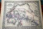  4 1870-78 Mitchell s Antique Atlas Map Of Australia-beautiful Handcoloring