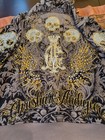 Vintage Authentic Christian Audigier Jacket With Panthers And Studded Skulls