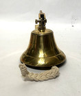 Large Nautical Ship s Boat Bell 7  Solid Brass India Marine Maritime Wall Decor
