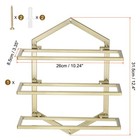 Wall Mounted Wine Rack Metal Hanging Wine Bottle Holder Holds 3 Bottles Gold