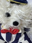 Vintage Dandee Teddy Precious Blue   White Sailor Teddy Bear  dog Plush 12   