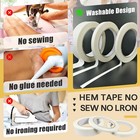 3pcs Double-sided Sticky Fabric Tape - Hem Tape No Sew No Iron  Clear Fabric Tap