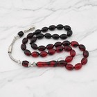 Red Tightening Amber 33 Beads Tasbih  Prayer Beads  Misbaha  Rosary 406073