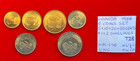 T28 Uganda 6 Coins Set  5 10 20 50 Cents   1 2 Shillings 1966  Unc