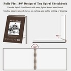 Fuxi 9  X 12  Sketch Book  Top Spiral Bound Sketch Pad  100 Sheets 68lb 100gsm