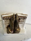 Vintage Napco Praying Hands Planter Lords Prayer Bible Religious Decor Easter