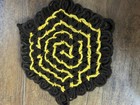 Handmade Brown And Yellow Crochet Pot Holder