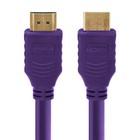 10ft Purple Hdmi Cable 28awg High-speed Male Cord 4k Hdtv Ps5 Xbox Gold Plugs