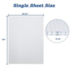 Aoodor 6pcs 24  X 64 polycarbonate Greenhouse Panels Waterproof Uv Protected 4mm