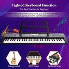 61 Key Music Electronic Keyboard Electric Digital Piano Organ W  Stand   Mic Usa