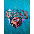 Vintage Native American Shirt Arizona Sedona Animal Graphic Teal Tee Vtg 90s L 