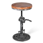 Antique Steampunk Deco Vintage Industrial Bar Cafe Stool  Stylish Cast Iron B   