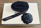 Chanel Holiday 2025 Camellia Textile Brooch Collector   s Item  W  Blue Sparkles