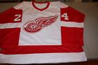 Chris Chelios  24 Sewn Stitched Autographed Custom White Red Wings Jersey Jsa