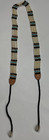 Vntg Native American Style Beaded Belt Or Headband Handmade Look W leather shell
