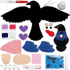 Diy Raven Sewing Kit Handmade Felt Bird Needle Case Creative Home Decor Gift