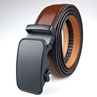 Microfiber Leather Mens Ratchet Belt Belts For Men Adjustable Automatic Buckle