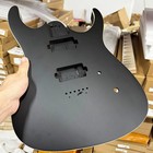 24-fret 25 5-inch Neck basswood Electric Guitar Body  Fits  With Black Matte Fin