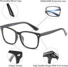 Unisex Stylish Square Non-prescription Eyeglasses Clear Lens Glasses
