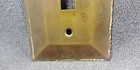 1930s Brass Metal Single Gang Light Switch Toggle Wall Plate Cover Beveled Side