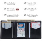 Alpine Swiss Trifold Wallet  Men s Slim Leather Wallet  Rfid Blocking  Gift Box
