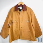 Vintage Carhartt 2 Piece Set Mens Size 54 Brown Chore Coat Jacket   Pant Lot