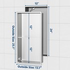 Stainless Steel Shower Niche 24  X 12   No Tile Needed Wall Niche Double Shel   