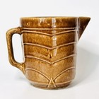 Antique Vtg 6  Studio Pottery Pitcher 30 s Stoneware Mcm Creamer Rustic Art Deco