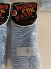 Vtg Red Heart Bulky Rug Yarn Lot Of 8 Sky Blue 639 Coats  Clark Latch Hook Retro