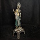 11 2 Inch Old Chinese Tibetan Buddhism Temple Bronze Carved Buddha Statue