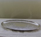 Silver Oval Coffee Tray Embossed With Gadroon Border