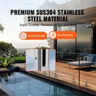 Uimoso Glass Clamp Set Of 10  Square Brackets For 0 31 -0 47  Glass  Silver