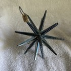 4 Vintage Bradford Atomic Starburst Sputnik  Plastic Christmas Ornaments Blue 2