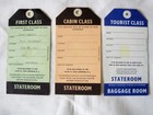 Holland America Line - Set Of 3 Baggage Tags  1960s  For First  Cabin  Tourist