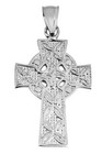 Sterling Silver Irish Celtic Cross Trinity Pendant Necklace