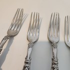 1847 Rogers Bros Vintage Grape Pattern Hollow Handle Luncheon Forks Lot Of 5